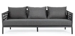 Discount Bizzotto DIVANO IN CORDA PER ESTERNO ANTRACITE WG21 - FLORENCIA