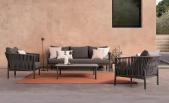 Discount Bizzotto DIVANO IN CORDA PER ESTERNO ANTRACITE WG21 - FLORENCIA