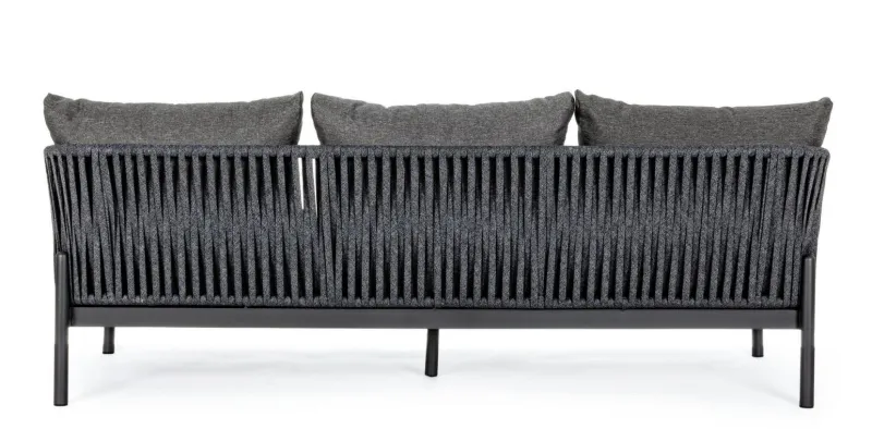 Discount Bizzotto DIVANO IN CORDA PER ESTERNO ANTRACITE WG21 - FLORENCIA