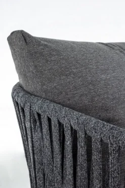 Discount Bizzotto DIVANO IN CORDA PER ESTERNO ANTRACITE WG21 - FLORENCIA