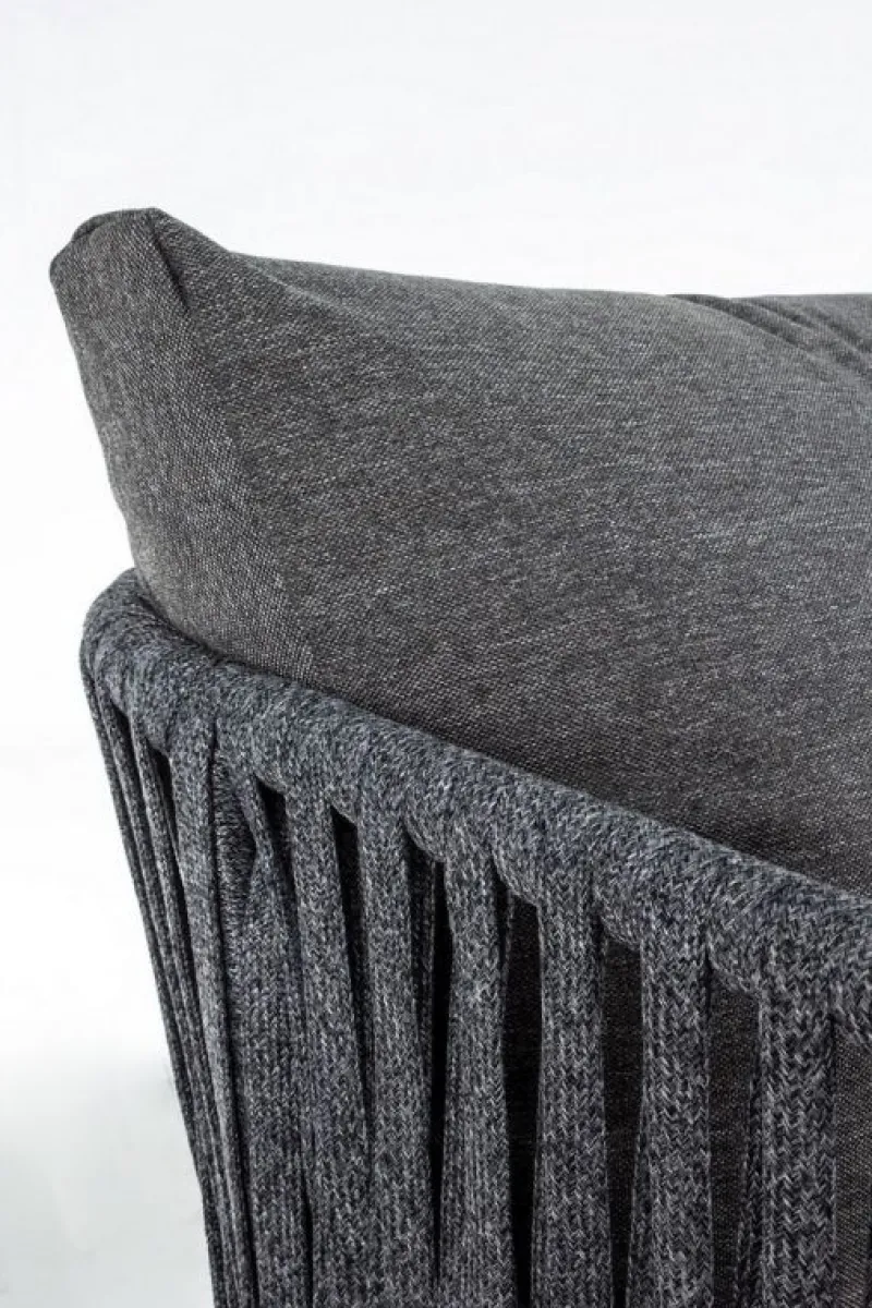 Discount Bizzotto DIVANO IN CORDA PER ESTERNO ANTRACITE WG21 - FLORENCIA