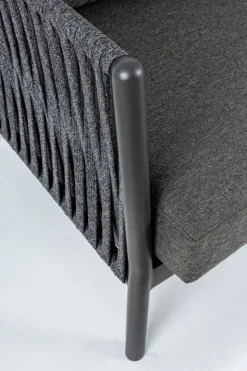 Discount Bizzotto DIVANO IN CORDA PER ESTERNO ANTRACITE WG21 - FLORENCIA