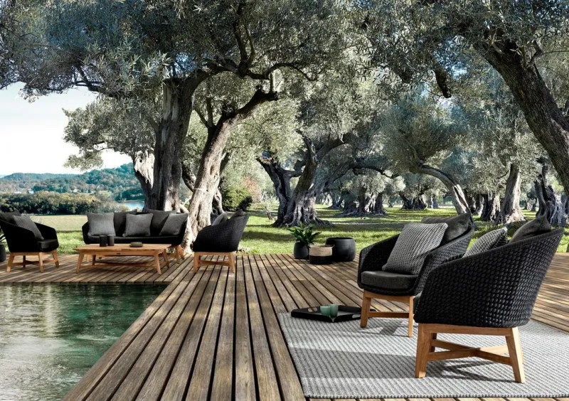 Bizzotto DIVANO IN CORDA PER ESTERNO ANTRACITE- COACHELLA