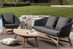 Bizzotto DIVANO IN CORDA PER ESTERNO ANTRACITE- COACHELLA