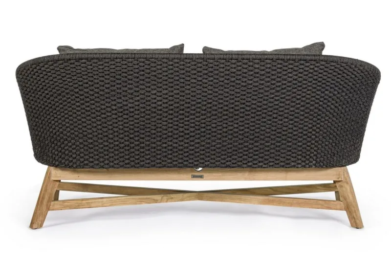 Bizzotto DIVANO IN CORDA PER ESTERNO ANTRACITE- COACHELLA