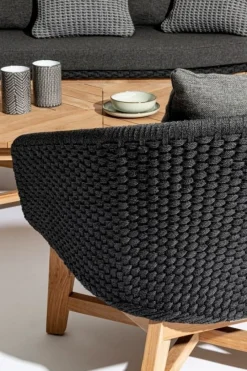 Bizzotto DIVANO IN CORDA PER ESTERNO ANTRACITE- COACHELLA