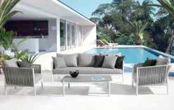 Best Bizzotto DIVANO IN CORDA PER ESTERNO BIANCO WG20 - FLORENCIA