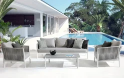 Best Bizzotto DIVANO IN CORDA PER ESTERNO BIANCO WG20 - FLORENCIA