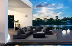 Online Bizzotto DIVANO IN TESSUTO PER ESTERNO ANTRACITE - PIPER