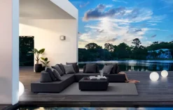 Online Bizzotto DIVANO IN TESSUTO PER ESTERNO ANTRACITE - PIPER