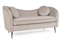 Outlet Bizzotto DIVANO IN VELLUTO GRIGIO CHIARO - CANDIS