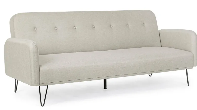 Outlet Bizzotto DIVANO LETTO IN TESSUTO BEIGE - BRIDJET