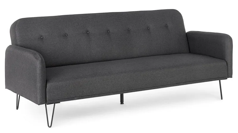 Best Bizzotto DIVANO LETTO IN TESSUTO NERO - BRIDJET