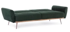 Outlet Bizzotto DIVANO LETTO IN VELLUTO VERDE SCURO - JOHNNY