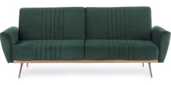 Outlet Bizzotto DIVANO LETTO IN VELLUTO VERDE SCURO - JOHNNY
