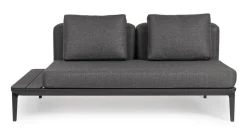 Online Bizzotto DIVANO LOUNGE IN ALLUMINIO ANTRACITE WG21 - MATRIX