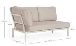 Clearance Bizzotto DIVANO 2P ANGOLARE C-C GERALD PELICAN