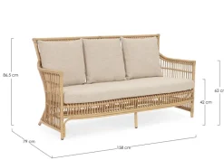 Outlet Bizzotto DIVANO 2-3P C-C ADELMA