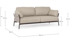 Best Bizzotto DIVANO 2P C-C PARDIS RAVEN QS25