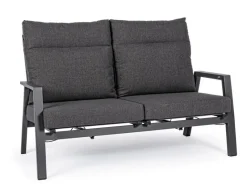 Clearance Bizzotto DIVANO RECLINABILE IN ALLUMINIO ANTRACITE JX55 - KLEDI
