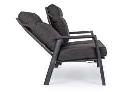 Clearance Bizzotto DIVANO RECLINABILE IN ALLUMINIO ANTRACITE JX55 - KLEDI