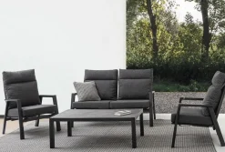 Clearance Bizzotto DIVANO RECLINABILE IN ALLUMINIO ANTRACITE JX55 - KLEDI