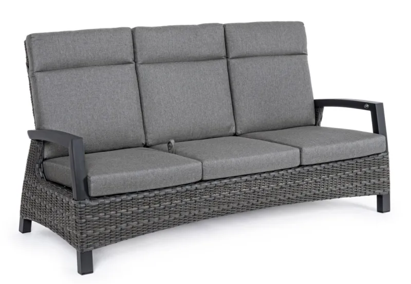 Clearance Bizzotto DIVANO RECLINABILE IN ALLUMINIO ANTRACITE JX55 - BRITTON