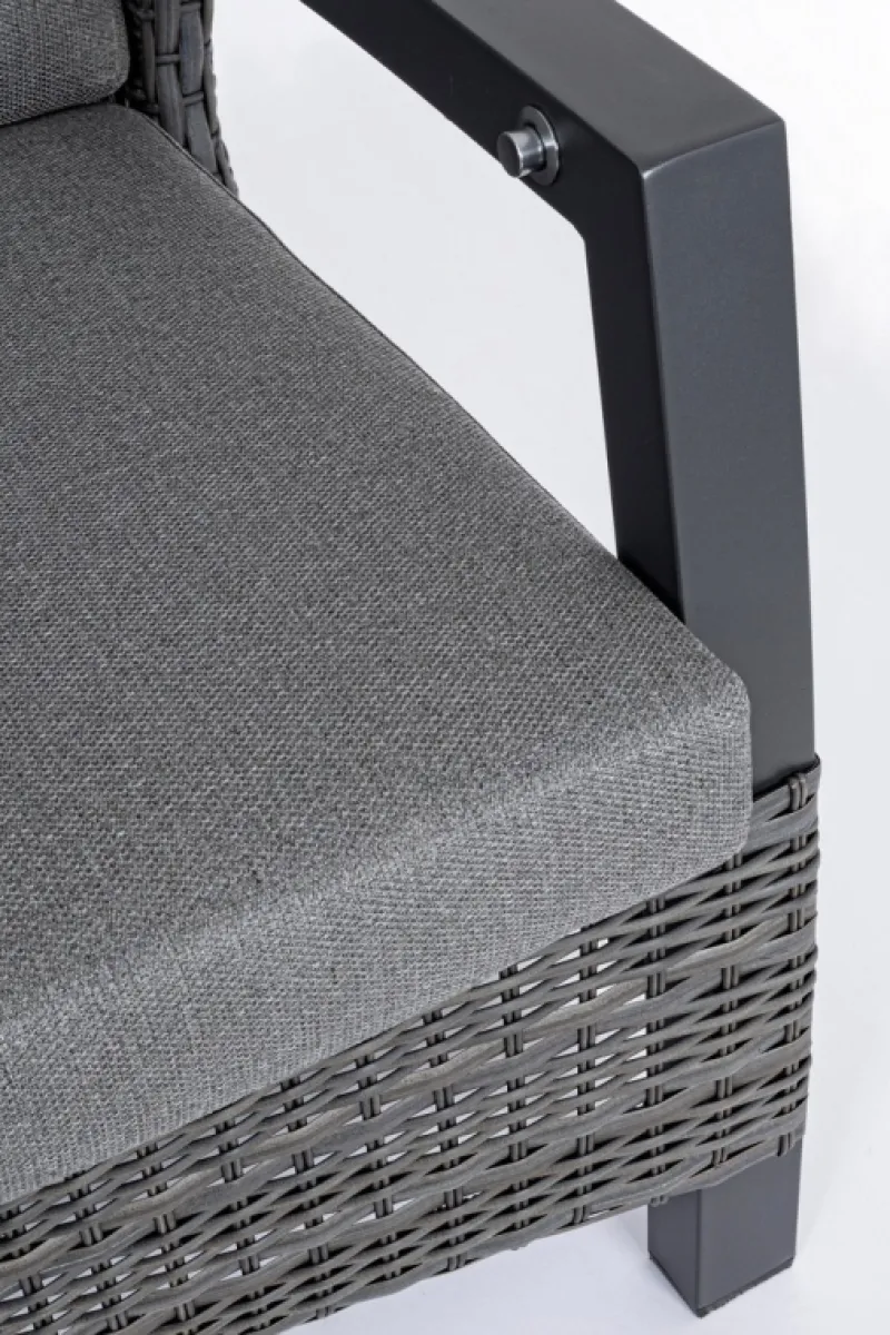 Clearance Bizzotto DIVANO RECLINABILE IN ALLUMINIO ANTRACITE JX55 - BRITTON