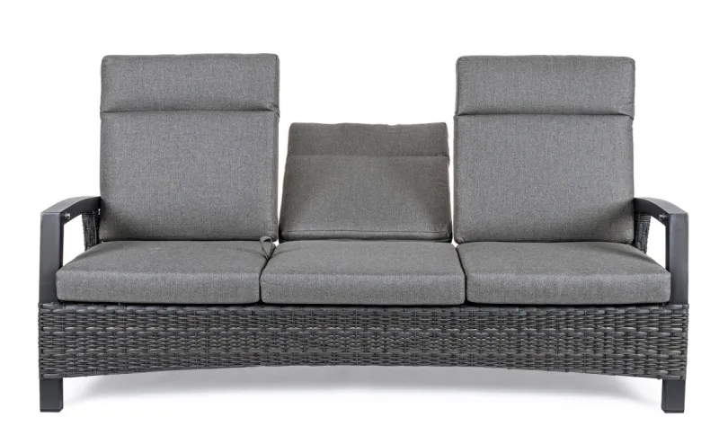 Clearance Bizzotto DIVANO RECLINABILE IN ALLUMINIO ANTRACITE JX55 - BRITTON