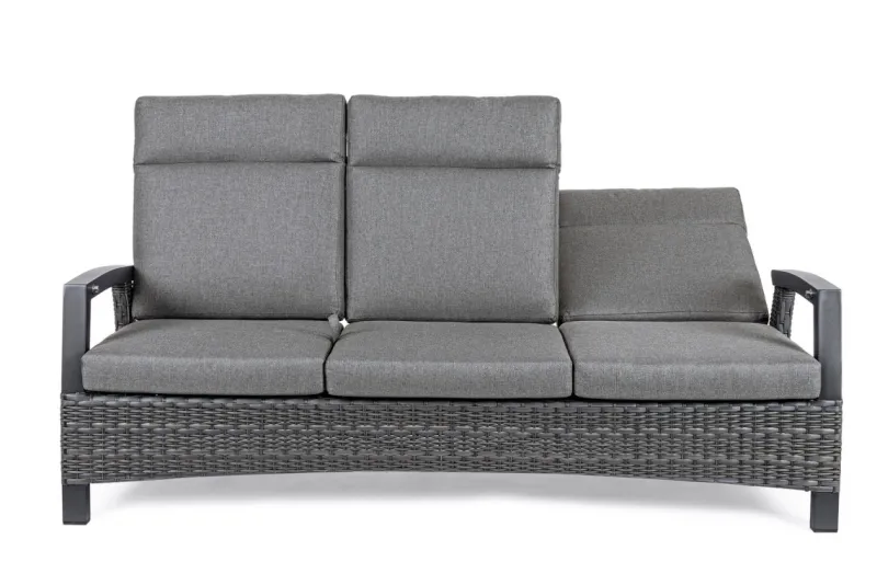 Clearance Bizzotto DIVANO RECLINABILE IN ALLUMINIO ANTRACITE JX55 - BRITTON