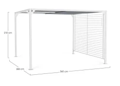 Clearance Bizzotto GAZEBO IN ALLUMINIO 3X3.6 BIANCO LH30 - NOAH