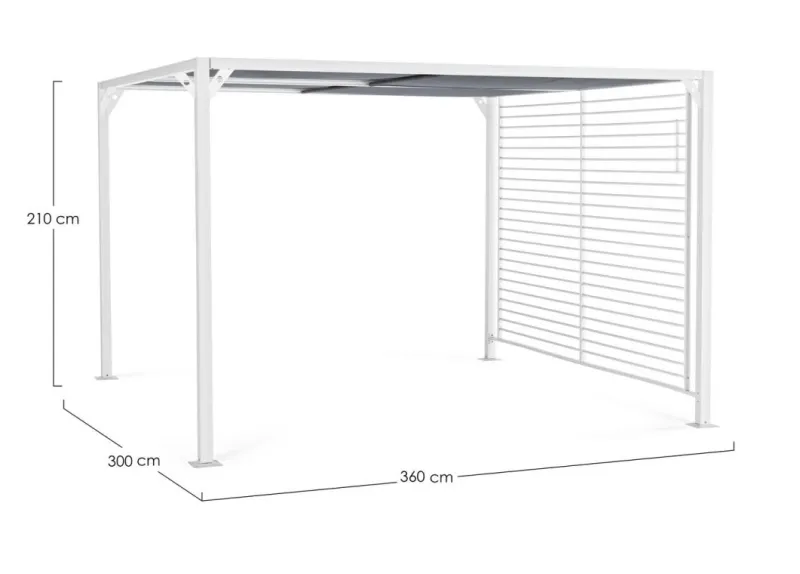Clearance Bizzotto GAZEBO IN ALLUMINIO 3X3.6 BIANCO LH30 - NOAH