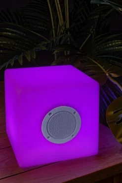 Sale Bizzotto LAMPADA LED SPEAKER IN PLASTICA 20X20 - CUBO