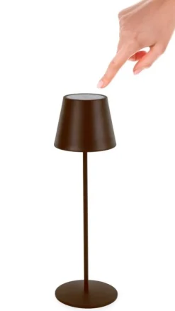 Outlet Bizzotto LAMPADA TAV. LED ETNA MARRONE H38