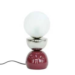 Bizzotto LAMPADA TAV. MALTON ARGENTO ROSSO H34