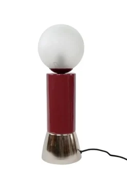 Best Bizzotto LAMPADA TAV. MALTON ROSSO ARGENTO H47
