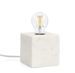 Clearance Bizzotto LAMPADA TAV. MANDLA MARMO BIANCO 12X12