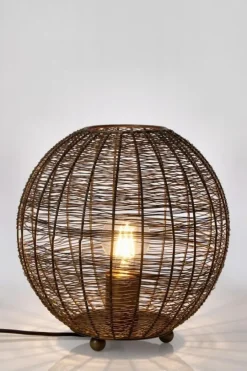 Clearance Bizzotto LAMPADA TAVOLO INAY TONDO DORATO D26