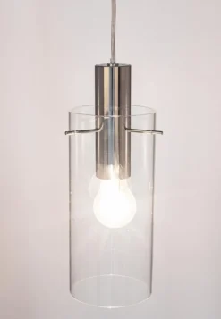 Clearance Bizzotto LAMPADARIO 1LUCE AGLOW TRASP-ARGENTO