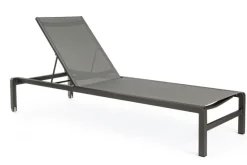 Discount Bizzotto LETTINO CON RUOTE IN ALLUMINIO IMPILABILE ANTRACITE - KONNOR