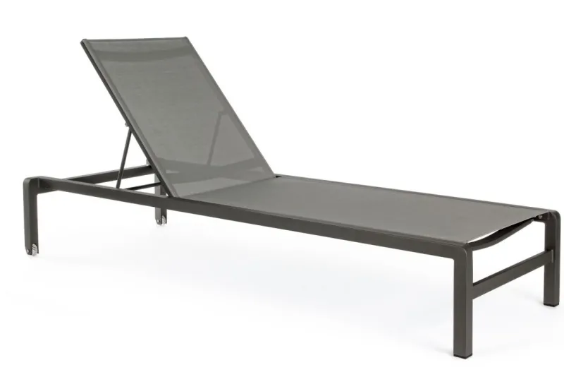 Discount Bizzotto LETTINO CON RUOTE IN ALLUMINIO IMPILABILE ANTRACITE - KONNOR
