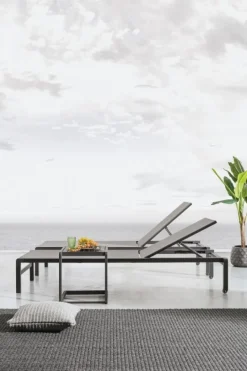 Discount Bizzotto LETTINO CON RUOTE IN ALLUMINIO IMPILABILE ANTRACITE - KONNOR