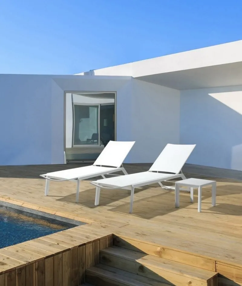 New Bizzotto LETTINO CON RUOTE IN ALLUMINIO BIANCO GK50 - CRUISE