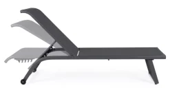 Online Bizzotto LETTINO IN ALLUMINIO CON RUOTE ANTRACITE - TAYLOR