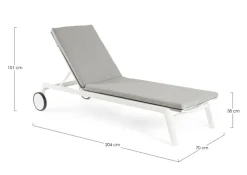 Sale Bizzotto LETTINO IN ALLUMINIO CON RUOTE BIANCO WG20 - JALISCO