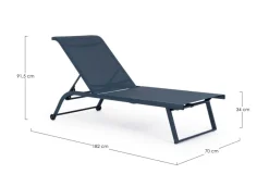 Best Bizzotto LETTINO IN ALLUMINIO NAVY - TAYLOR