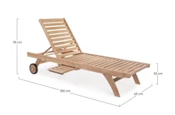 Clearance Bizzotto LETTINO IN TEAK - MARYLAND