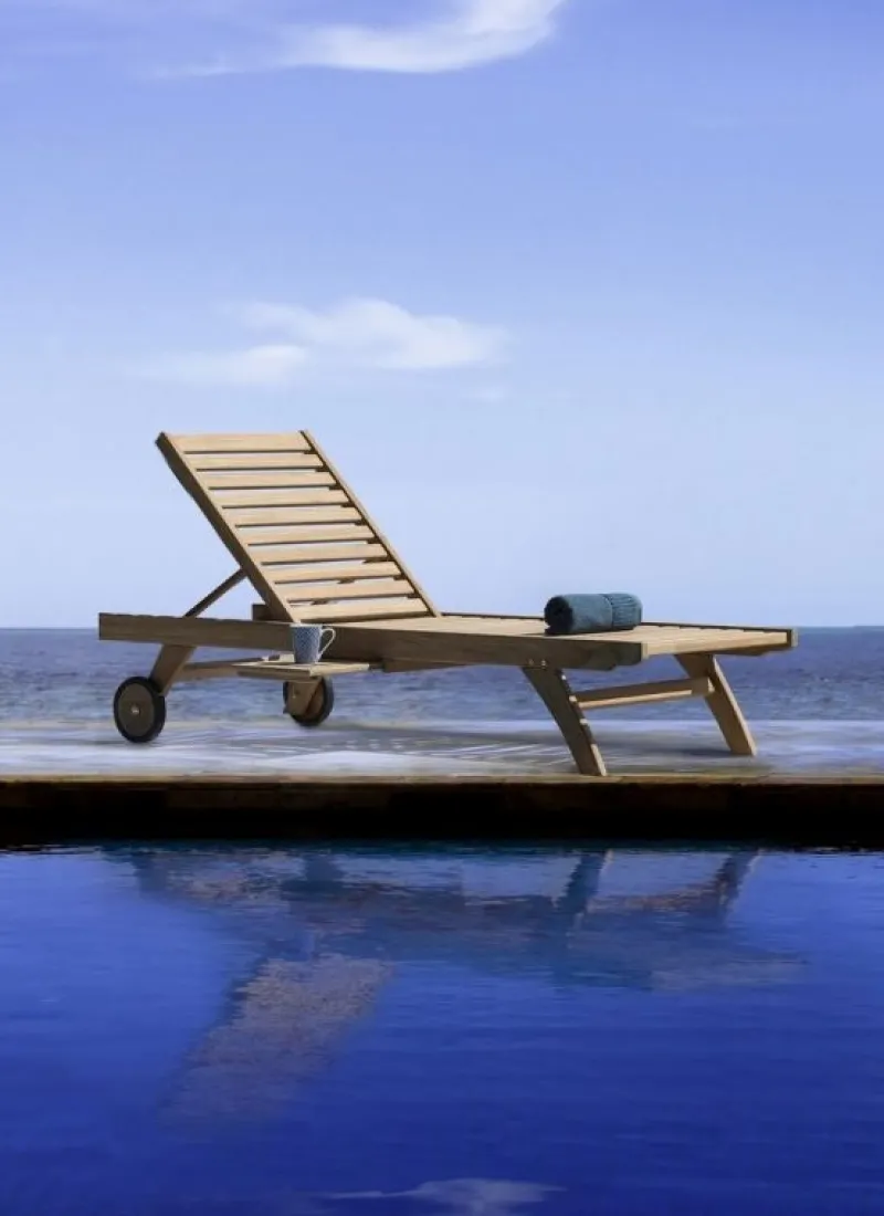 Clearance Bizzotto LETTINO IN TEAK - MARYLAND