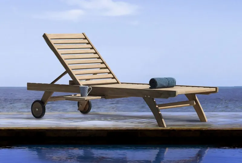 Clearance Bizzotto LETTINO IN TEAK - MARYLAND