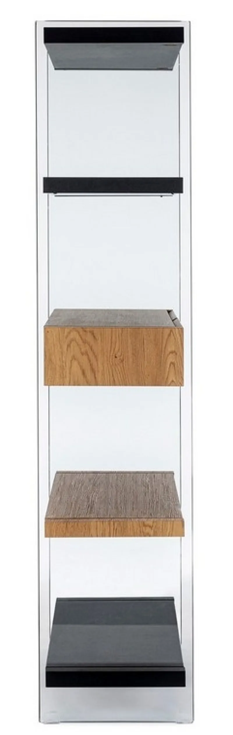 Online Bizzotto LIBRERIA 2 CASSETTI NERA - LINE WOOD
